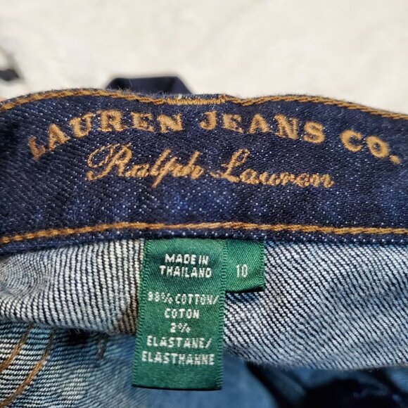 Lauren Ralph Lauren Dark Wash Classic Bootcut High Rise Western Denim Jean 10 - Picture 10 of 12